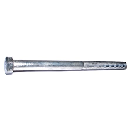 Midwest Fastener Grade 2, 1"-8 Hex Head Cap Screw, Zinc Plated Steel, 14 in L, 5 PK 00223